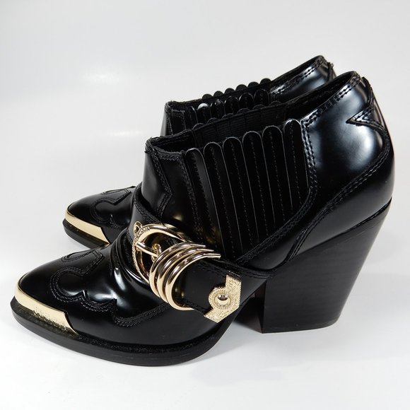VERSACE JEANS COUTURE Leather Booties EU 35 4.5 5 Linea Fondo Camperos NEW $450 - Picture 8 of 13